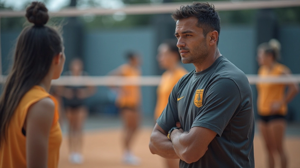 تحليل أداء لاعب كرة طائرة في الملعب خلال التدريب